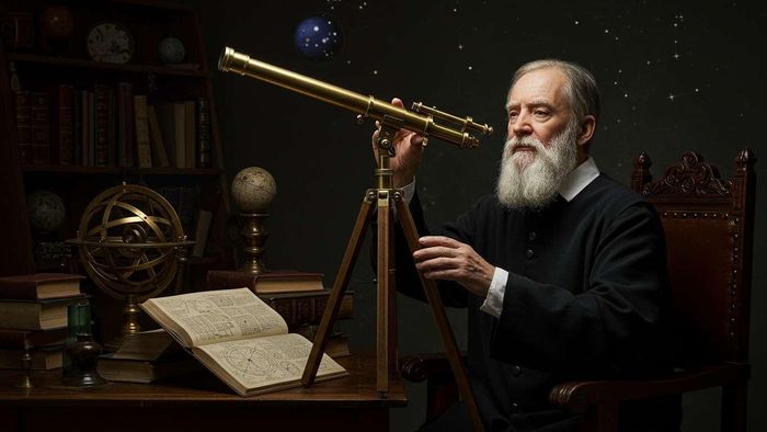  Khám phá vũ trụ là đam mê lớn trong đời Galileo. Ảnh minh họa: T.C. 