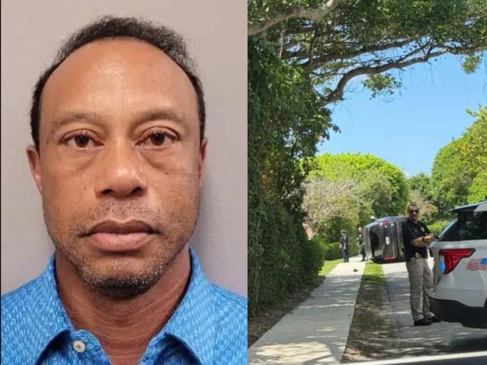  Tiger Woods bị bắt hồi đầu năm. Ảnh: Backgird. 