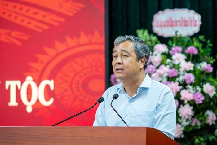 Ủy viên Trung ương Đảng, Phó trưởng Ban Tuyên giáo và Dân vận Trung ương Ngô Đông Hải phát biểu tại Hội thảo