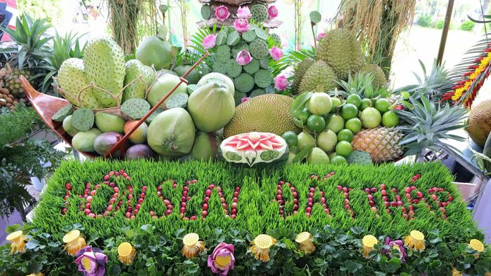 Tiểu cảnh Hồn sen Đất Tháp tại lễ hội.
