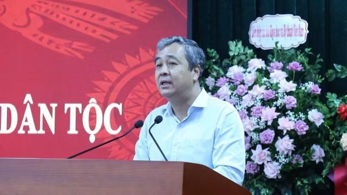 Tiến sĩ Ngô Đông Hải, Ủy viên Trung ương Đảng, Phó Trưởng Ban Tuyên giáo và Dân vận Trung ương phát biểu.