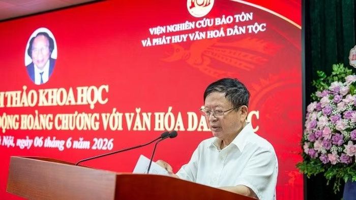 Phó Giáo sư, Tiến sĩ, nhạc sĩ Đỗ Hồng Quân phát biểu.
