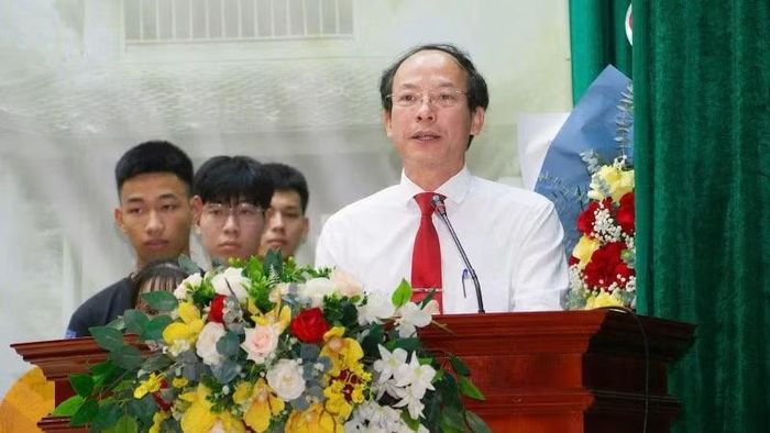 Ông Nguyễn Thanh Bình, Phó Chủ tịch Ủy ban nhân dân phường Tiên Sơn (Ninh Bình), Trưởng Ban tổ chức giải phát biểu.
