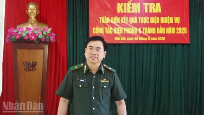 Thiếu tướng Võ Tiến Nghị, Phó Tư lệnh Bộ đội Biên phòng phát biểu kết luận kiểm tra.