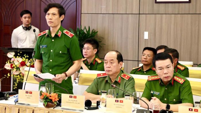 Thiếu tướng Ngô Thanh Bình- Cục trưởng Cục Cảnh sát điều tra tội phạm về ma túy (Bộ Công an Việt Nam) phát biểu khai mạc Hội nghị.