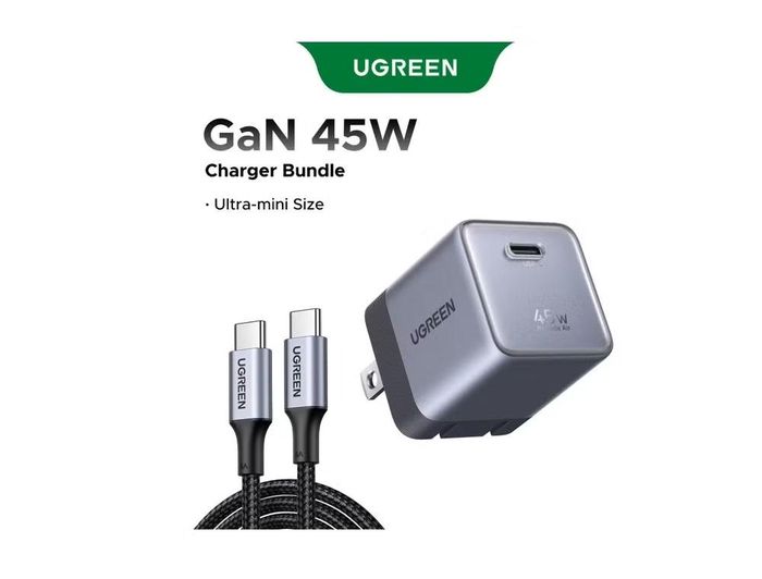 Trong khi đó, UGREEN Nexode Air GaN 45W là lựa chọn hấp dẫn cho người dùng muốn dùng chung một củ sạc cho điện thoại, máy tính bảng và cả laptop mỏng nhẹ, nhờ hỗ trợ công suất tối đa 45W cùng các chuẩn sạc hiện đại như PD 3.0, PPS và Quick Charge trong thân hình cực kỳ nhỏ gọn.