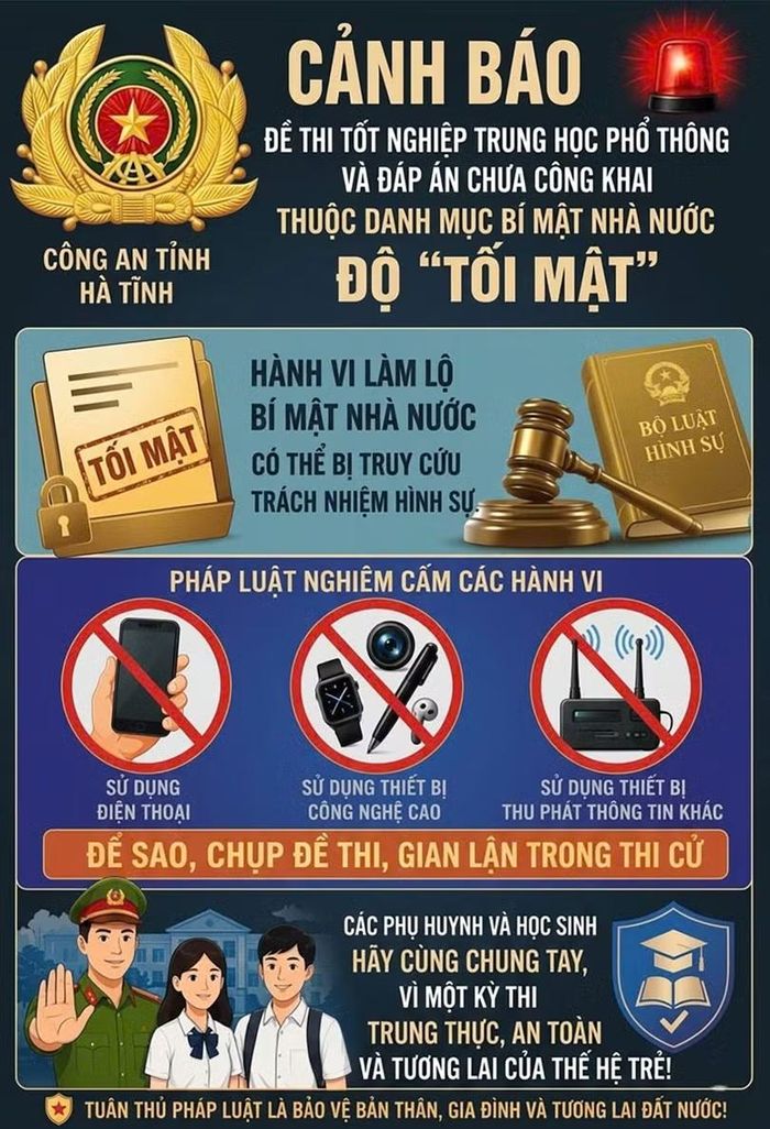 Công an Hà Tĩnh cảnh báo.