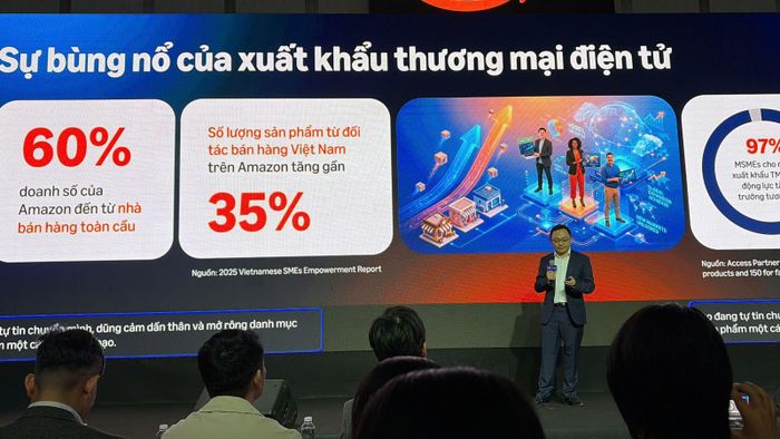 Ông Larry Hu, Giám đốc điều hành Amazon Global Selling khu vực Đông Nam Á, chia sẻ bức tranh bán hàng xuyên biên giới.
