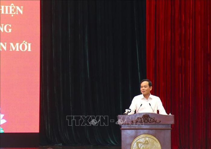 Bí thư Thành ủy TP Hồ Chí Minh Trần Lưu Quang phát biểu kết luận hội nghị.