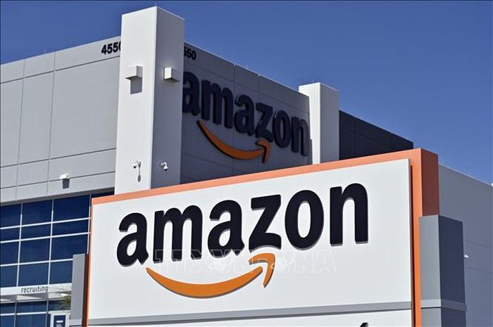 Biểu tượng Tập đoàn công nghệ Amazon của Mỹ. Ảnh: AFP/TTXVN