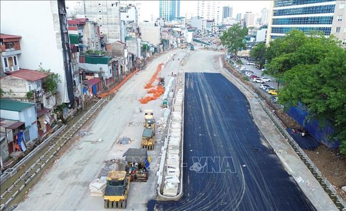 Nhiều hạng mục của dự án đang được nhà thầu gấp rút triển khai.