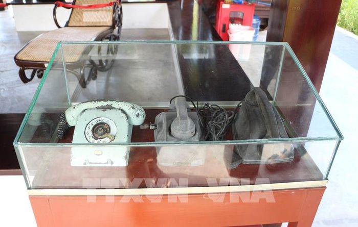 Hiện vật được bố trí đúng với vị trí Nhà sàn Bác Hồ tại Thủ đô Hà Nội. Ảnh: Hồng Thái - TTXVN