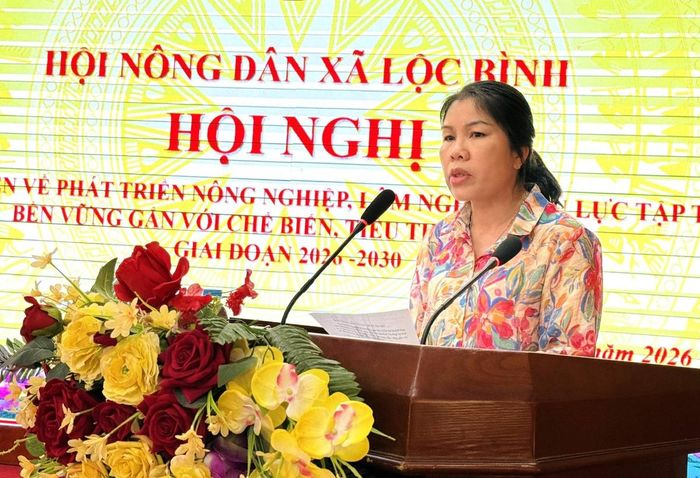 Bà Hoàng Thị Thọ, Chủ tịch Hội Nông dân xã Lộc Bình, tỉnh Lạng Sơn