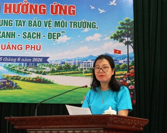 Chủ tịch Ủy ban MTTQ phường Quảng Phú hưởng ứng Lời kêu gọi của Đoàn Chủ tịch Ủy ban Trung ương MTTQ Việt Nam về thực hiện phong trào “Toàn dân chung tay BVMT, vì một Việt Nam xanh - sạch - đẹp”.