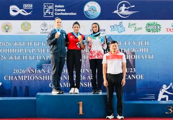 Diệp Thị Hương đang thi đấu xuất sắc tại giải vô địch trẻ châu Á 2026. Ảnh: ACC