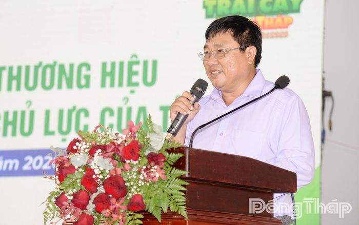 Lãnh đạo các sở, ngành phát biểu tại hội thảo.