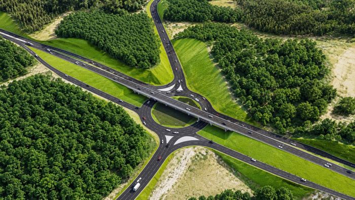 Mô phỏng một đoạn tuyến cao tốc Tân Phú - Bảo Lộc. Ảnh minh họa