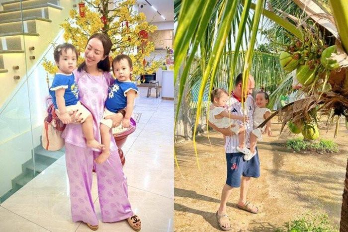 Thu Trang - Tiến Luật dành nhiều thời gian để ở bên gia đình, đưa 2 nhóc tì đi chơi.