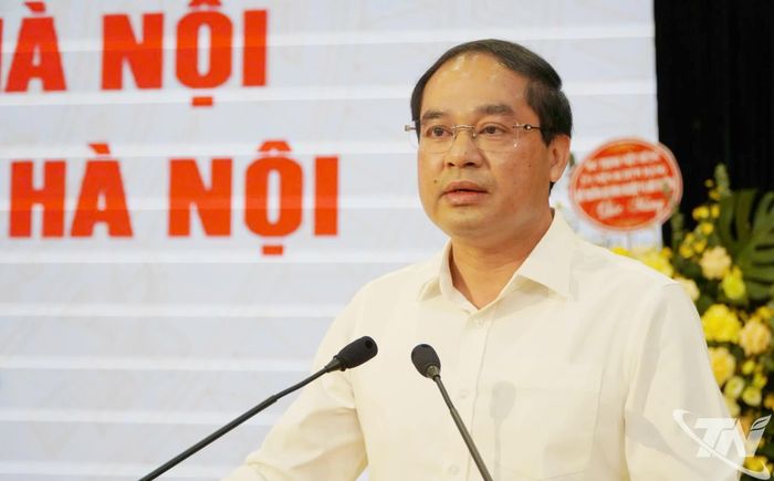 Đồng chí Bí thư Tỉnh ủy Thái Nguyên Trịnh Xuân Trường phát biểu.