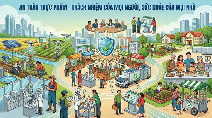 Hướng tới xây dựng môi trường thực phẩm an toàn, lành mạnh và tốt cho sức khỏe lâu dài. (Ảnh minh họa)