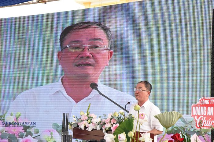Ông Dương Hà Hải, Bí thư Đảng ủy, Chủ tịch HĐND xã Chí Minh phát biểu tại sự kiện. Ảnh: Mekong ASEAN.