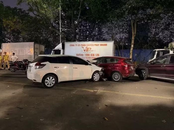 Hiện trường vụ tai nạn.