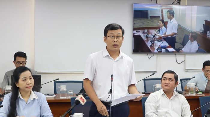 Ông Lê Đức Anh, Phó phòng Quản lý nhà và thị trường bất động sản, Sở Xây dựng TP. (Ảnh: Vũ Phượng)