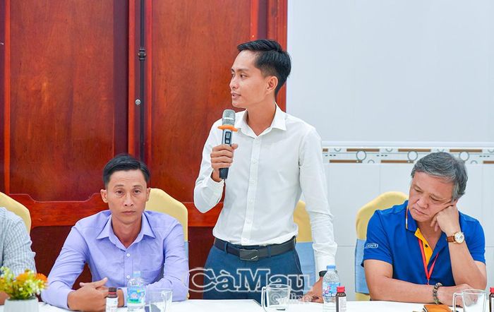 Anh Lâm Quốc Nhựt, Giám đốc công ty TNHH Nông Nghiệp Mặn HALOFAI, Chủ nhiệm CLB Khởi nghiệp tỉnh Cà Mau chia sẻ những vấn đề của thanh niên khi khởi nghiệp.