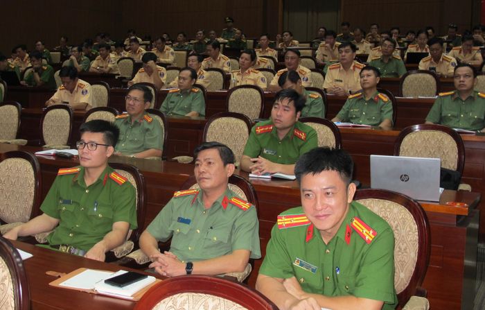Đại biểu tham dự tại điểm cầu Công an TPHCM