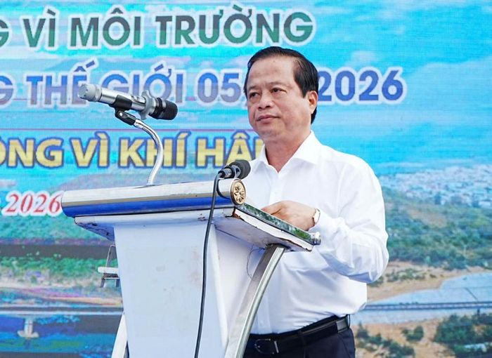 Ông Nguyễn Tuấn Thanh Phó Chủ tịch Thường trực UBND tỉnh phát động Tháng cao điểm hành động vì môi trường và hưởng ứng Ngày Môi trường thế giới.