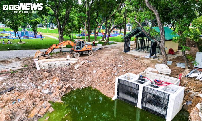 Cùng với việc chỉnh trang cảnh quan, các hạng mục liên quan đến hồ nước và hệ thống thoát nước tại đây cũng được nâng cấp nhằm tăng khả năng điều tiết nước cho khu vực phía Tây thành phố.