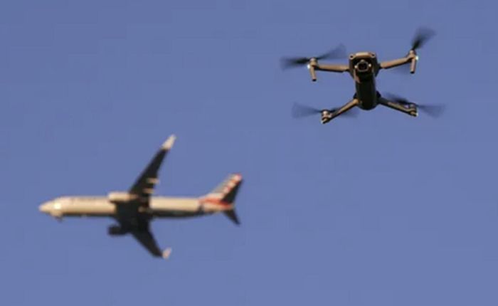 UAV ảnh hưởng khu vực bay (Ảnh: Minh họa Cục Hàng không Việt Nam).