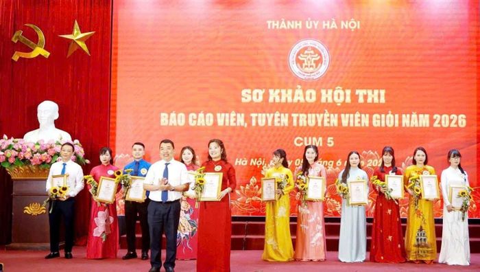 Sôi nổi sơ khảo hội thi báo cáo viên, tuyên truyền giỏi năm 2026 - cụm 5. Ảnh: PV