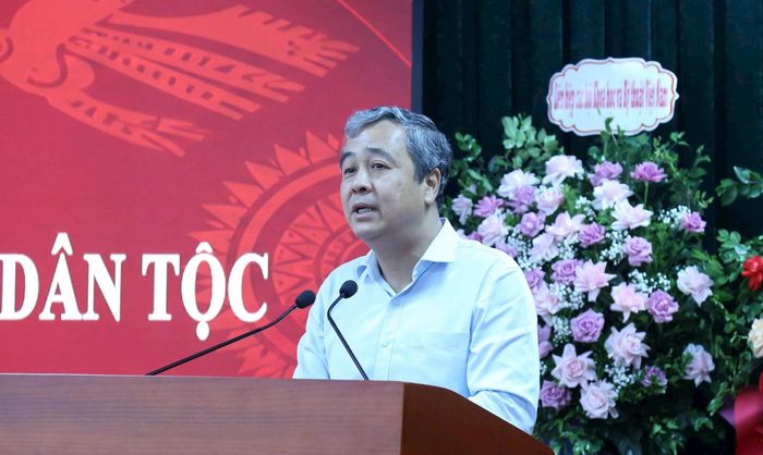 Phó Trưởng Ban Tuyên giáo và Dân vận Trung ương Ngô Đông Hải phát biểu. Ảnh: Hoa Nguyễn