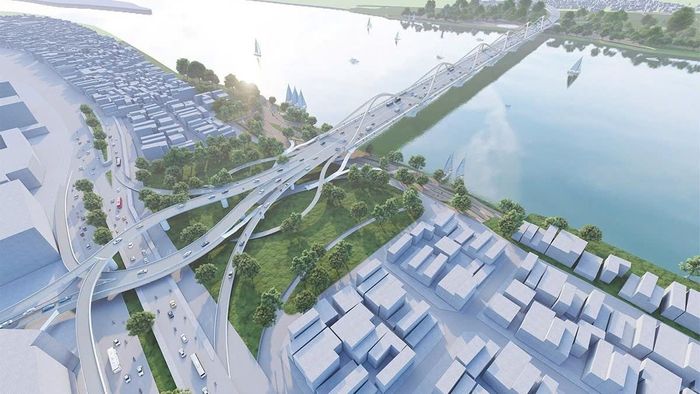 Phối cảnh cầu Trần Hưng Đạo.