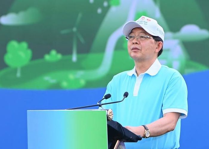 Phó Thủ tướng Chính phủ Hồ Quốc Dũng phát biểu chỉ đạo tại lễ phát động quốc gia hưởng ứng Ngày Môi trường thế giới năm 2026 tại Nghệ An.