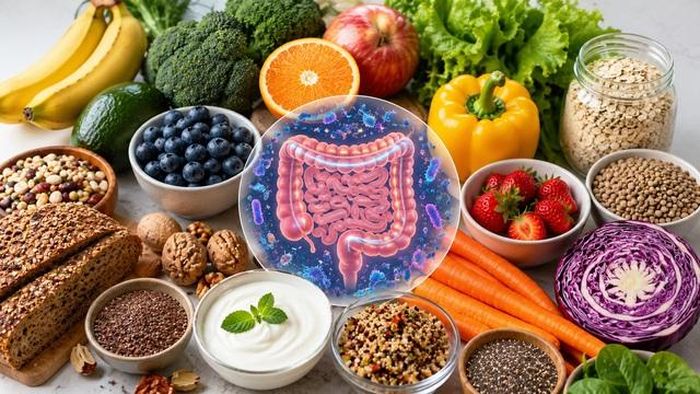 Chế độ ăn đa dạng, giàu chất xơ và thực phẩm tươi giúp nuôi dưỡng hệ vi sinh vật đường ruột có lợi