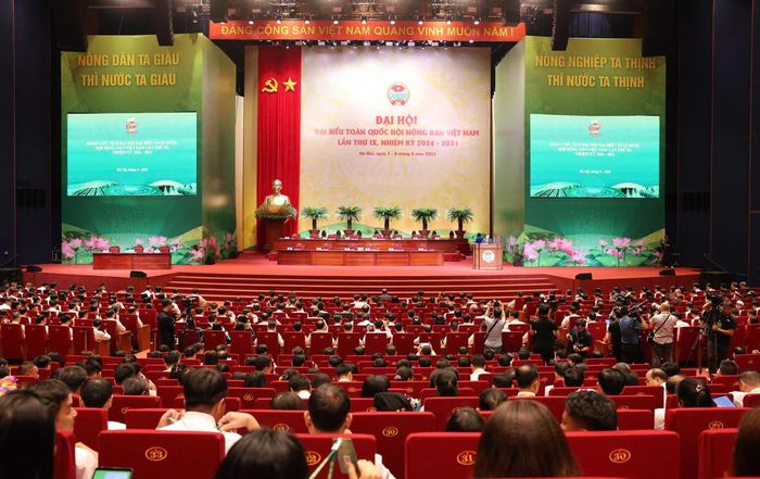 Quang cảnh phiên khai mạc Đại hội đại biểu toàn quốc Hội Nông dân Việt Nam lần thứ IX, nhiệm kỳ 2026-2031