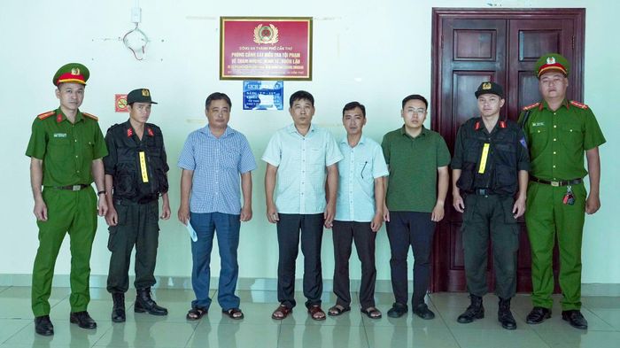  Các bị can tại Cơ quan Công an. Ảnh: ANH ĐỨC 