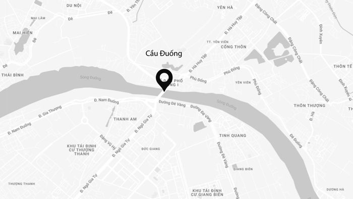  Vị trí cầu Đuống. Ảnh: Google Maps. 
