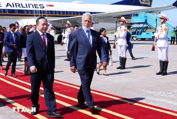 Theo Đại biện Việt Nam tại Timor-Leste Phạm Bình Đàm, chuyến thăm chính thức Việt Nam của Thủ tướng Kay Rala Xanana Gusmão kết hợp tham dự Diễn đàn Tương lai ASEAN lần thứ ba mang ý nghĩa đặc biệt quan trọng, không chỉ đối với quan hệ song phương mà còn đối với tiến trình hội nhập khu vực của Timor-Leste sau khi chính thức trở thành thành viên thứ 11 của ASEAN. Ảnh: Phạm Kiên/TTXVN.