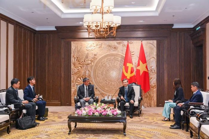 Quang cảnh buổi tiếp. (Ảnh: THẾ ĐẠI)