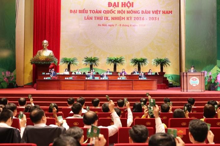 Đại hội đã tiến hành biểu quyết thông qua Chương trình làm việc và Quy chế làm việc của Đại hội đại biểu toàn quốc Hội Nông dân Việt Nam lần thứ IX, nhiệm kỳ 2026 - 2031