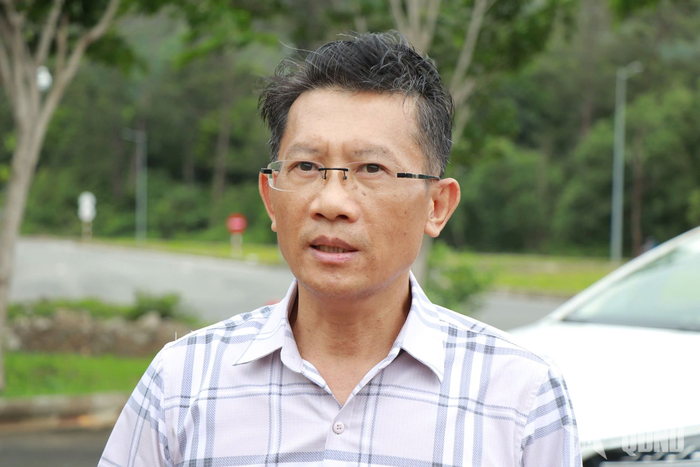 Ông Nguyễn Đăng Khoa, Chủ tịch HĐQT kiêm Tổng giám đốc Công ty cổ phần Tập đoàn Côn Đảo trao đổi với phóng viên Báo Quân đội nhân dân.
