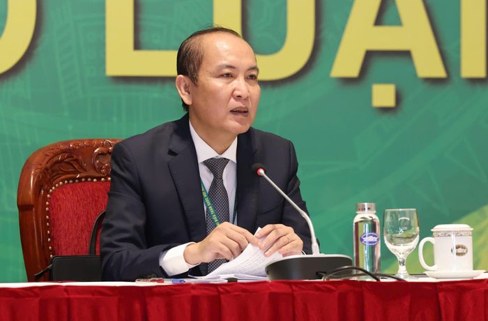 Phó Chủ tịch Thường trực Trung ương Hội Nông dân Việt Nam Phan Như Nguyện phát biểu kết luận tại tổ 1. Ảnh: QUANG PHÚC 