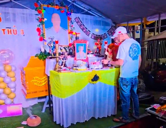 Buổi tiệc sinh nhật của ông N.H.N. được tổ chức mô phỏng như một đám tang