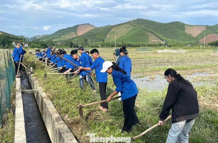Cùng ngày, tại xã Tân Phú, Tân Kỳ, sau lễ phát động vì một Việt Nam xanh - sạch - đẹp, đoàn viên thanh niên cùng các lực lượng địa phương đồng loạt tổng dọn vệ sinh môi trường, phát quang cây cỏ, chăm sóc bồn hoa, thu gom và xử lý rác thải tại các khu dân cư.
