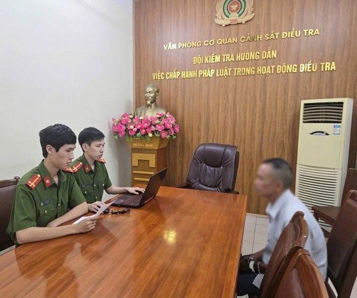 Cơ quan Cảnh sát điều tra làm việc với đối tượng Phạm Văn Chính.