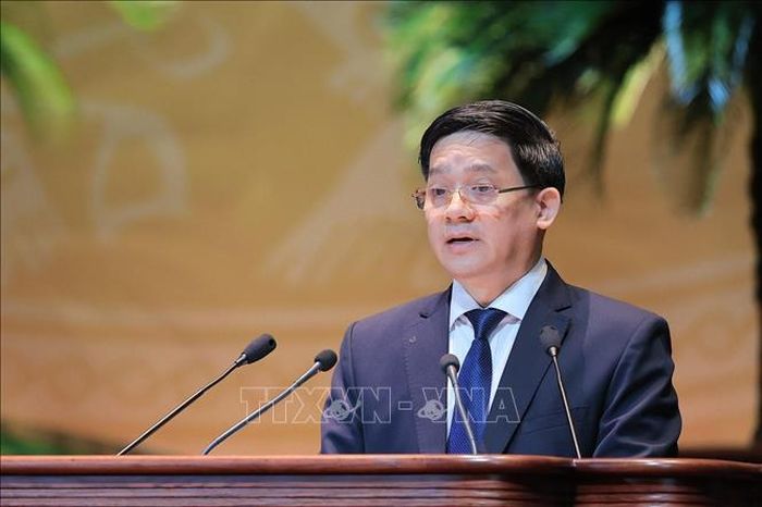 Đồng chí Phạm Tiến Nam, Phó Chủ tịch Ban Chấp hành Trung ương Hội Nông dân Việt Nam phát biểu. Ảnh: Lê Đông/TTXVN