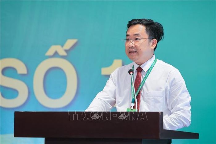 Đại biểu Nguyễn Hồng Hưng, Phó Chủ tịch Hội nông Thành phố Hải Phòng đề xuất, kiến nghị tại Tổ thảo luận số 1. Ảnh: Lê Đông/TTXVN